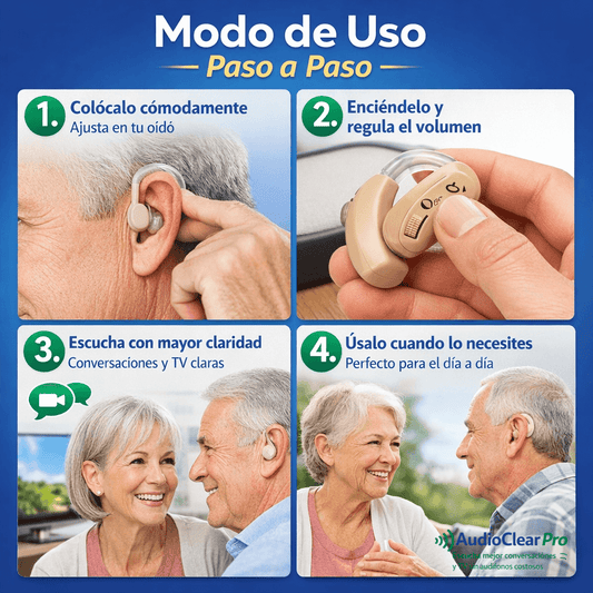 AudioClear Pro – Escucha mejor conversaciones y TV sin audífonos costosos