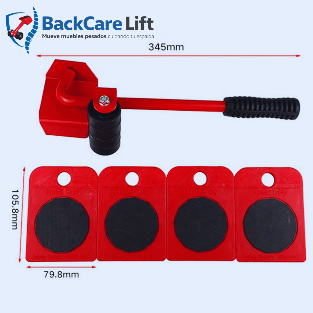 Kit Transporta Muebles BackCare Lift – Mueve muebles pesados cuidando tu espalda