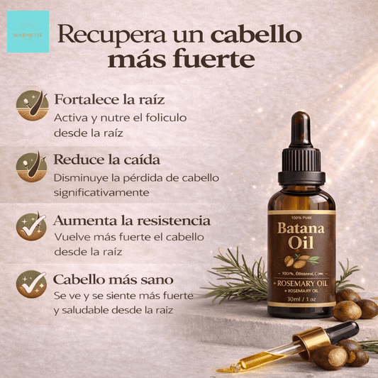 Aceite de Batana y Romero – Fortalece la Raíz y Ayuda a Reducir la Caída