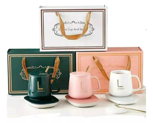TAZA DE CERÁMICA CON CALENTADOR