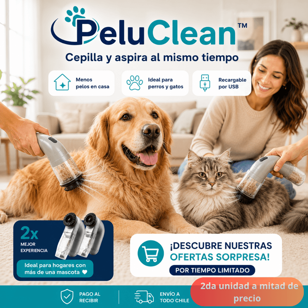 Cepilla y aspira al mismo tiempo: PeluClean™ /2da unidad 50% OFF