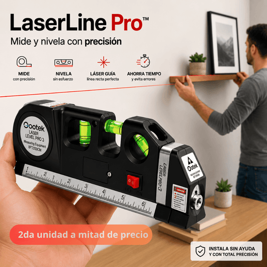Mide y nivela con precisión - Metro nivel laser LaserLine Pro /2da unidad 50% OFF