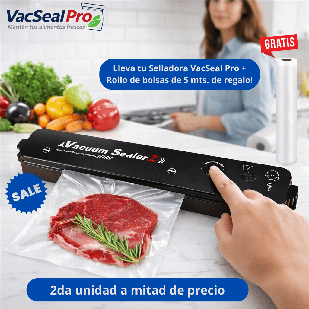 Selladora VacSeal Pro - Mantén tus alimentos frescos