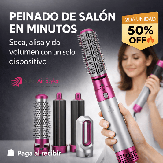 Cepillo secador 5 en 1: Look de peluquería en minutos  / 2da unidad 50% OFF