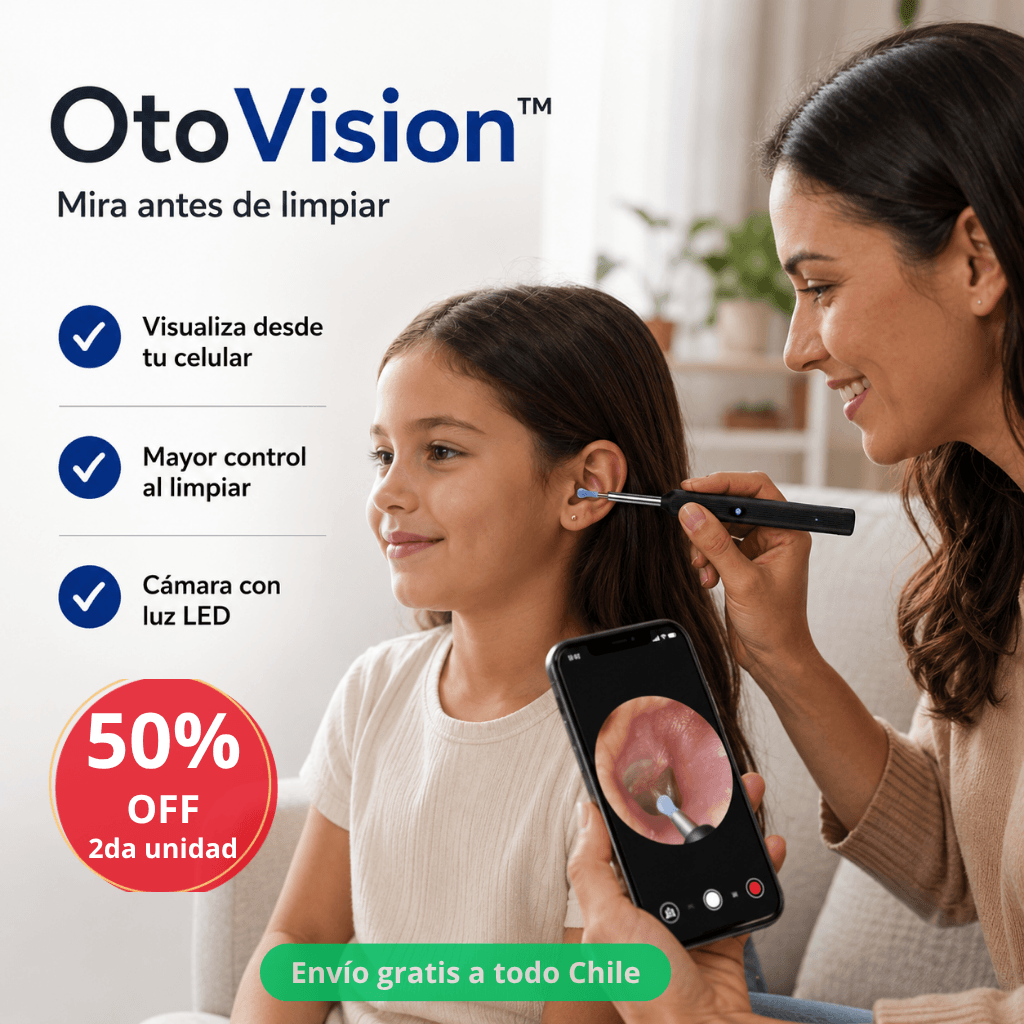 Observa tu oído en pantalla antes de limpiar: Otoscopio con cámara OtoVision™ - 2da unidad 50% OFF