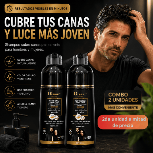 Cubre tus canas en minutos desde casa: Shampoo cubre canas Disaar /2da unidad 50% OFF