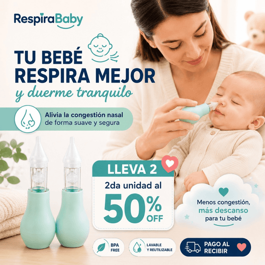 Alivia su nariz en segundos RespiraBaby / Oferta Pack 2 unidades, 2da unidad 50% OFF