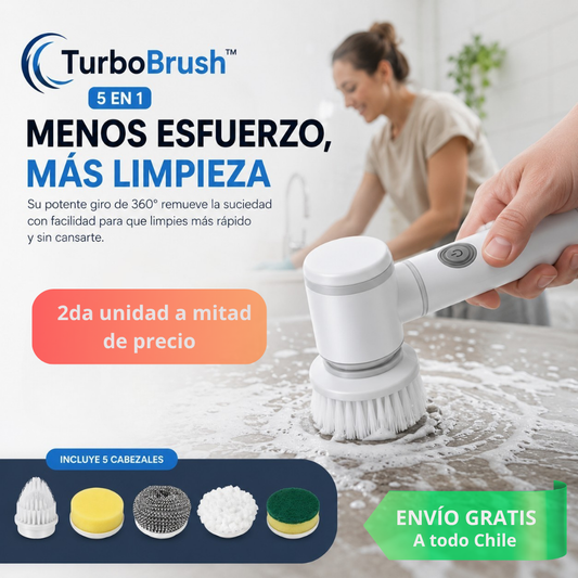 Menos esfuerzo, más limpieza: TurboBrush™ 5 en 1  / 2da unidad 50%OFF