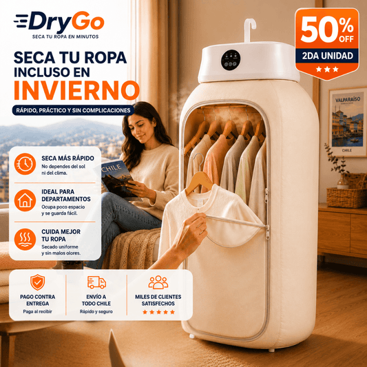 Secadora Ropa Portátil DryGo - Seca tu ropa en minutos/ 2da unidad 50%OFF