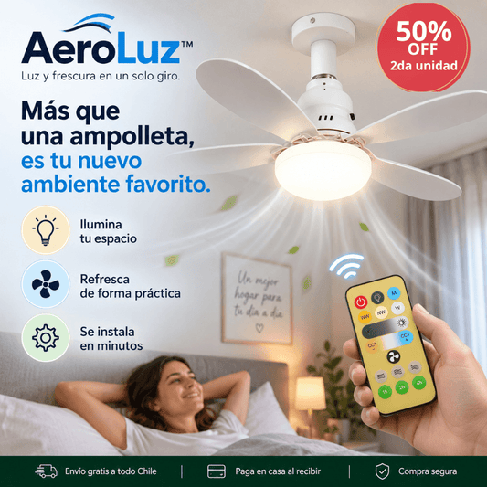 Luz y frescura en un solo giro: AeroLuz™ / 2da unidad 50% OFF
