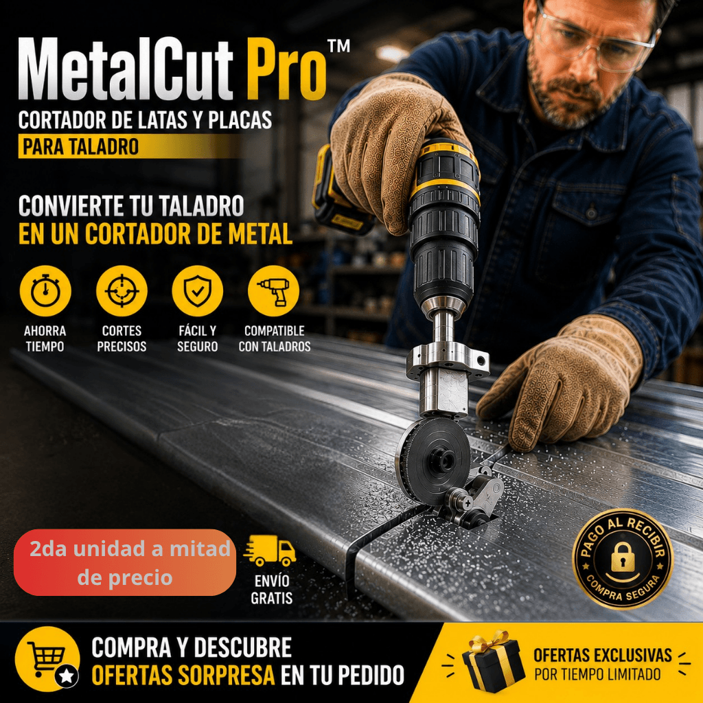 Convierte tu taladro en un cortador de metal rápido y preciso: MetalCut Pro™ /2da unidad 50%OFF