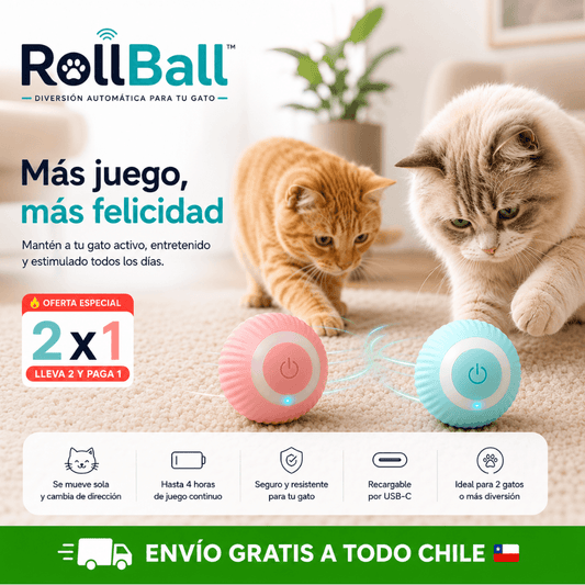 Juego inteligente para gatos RollBall™ – ¡Lleva 2 por el precio de 1!