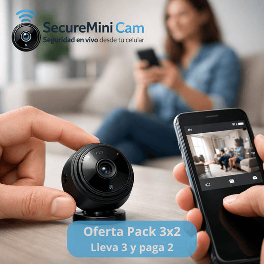SecureMini Cam - Seguridad en vivo desde tu celular / Oferta Pack 3x2