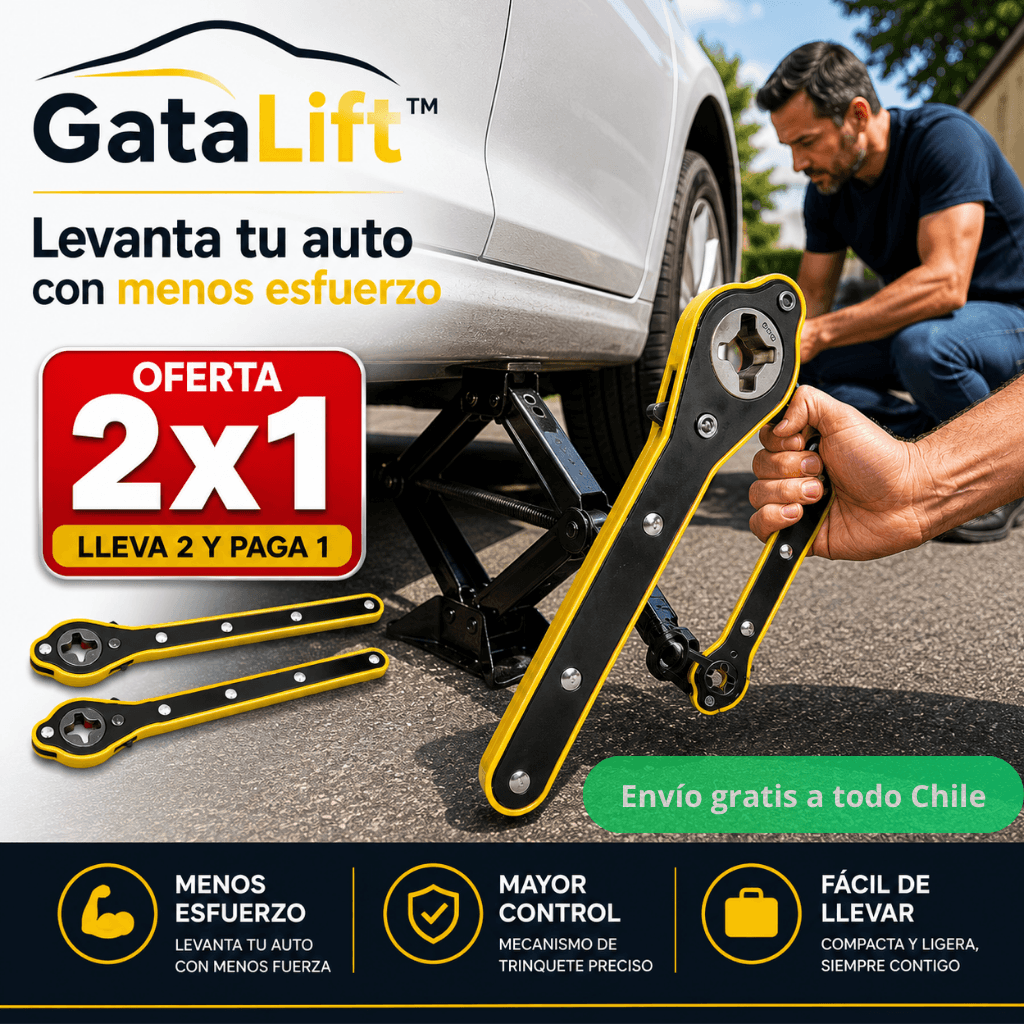 Levanta tu auto con menos esfuerzo: Llave de Trinquete GataLift™ - Oferta 2x1