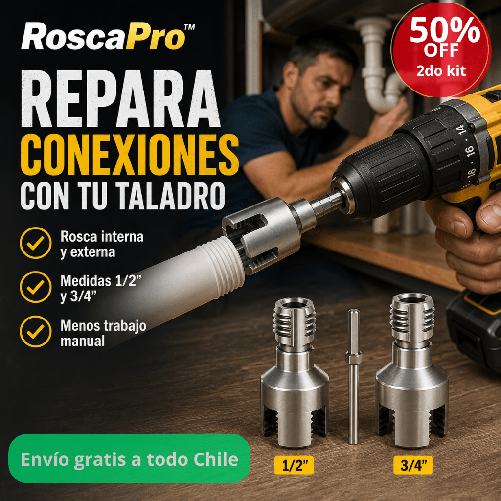 Rosca tubos PVC  1/2 y 3/4 con tu taladro: RoscaPro™ - 2do kit 50%OFF