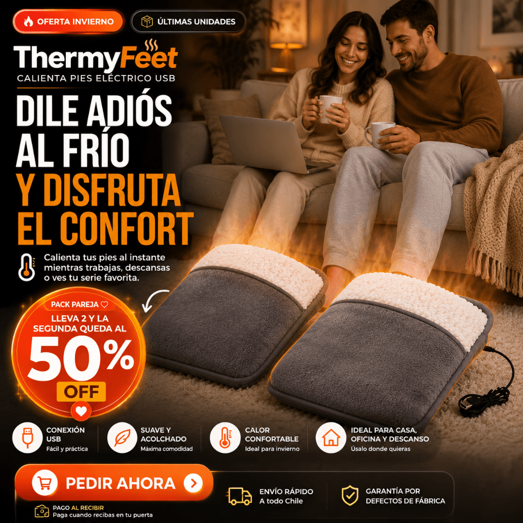 Calor Suave Para Tus Pies: Calienta Pies Eléctrico USB ThermyFeet / 2da unidad 50%OFF