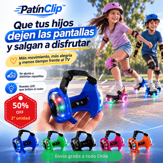 Convierte zapatillas en patines: Patines Ajustables para zapatillas + luz PatínClip™ - 50% OFF 2da unidad