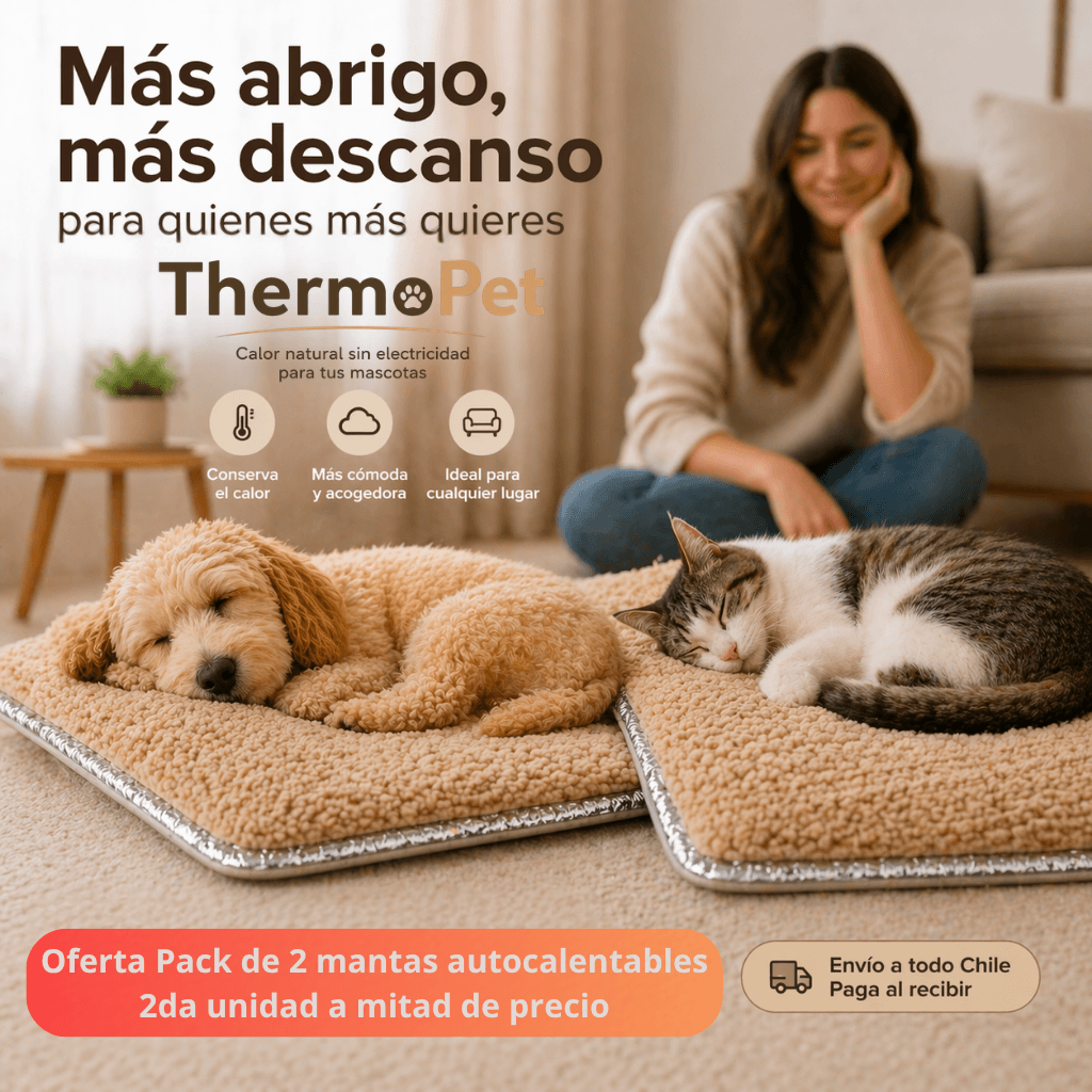 Calor natural sin cables para tus mascotas Manta ThermoPet  / 2da unidad 50% OFF