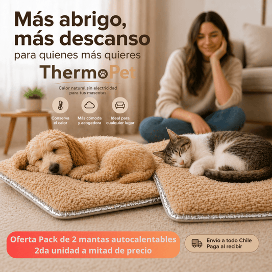Calor natural sin cables para tus mascotas Manta ThermoPet  / 2da unidad 50% OFF