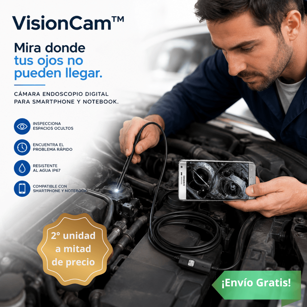 Mira dónde tus ojos no pueden llegar: Cámara Endoscópica VisionCam™ /2da unidad 50%OFF