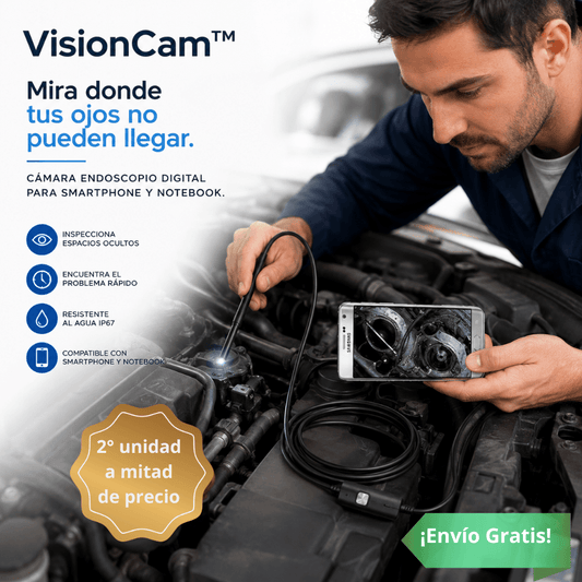 Mira dónde tus ojos no pueden llegar: Cámara Endoscópica VisionCam™ /2da unidad 50%OFF
