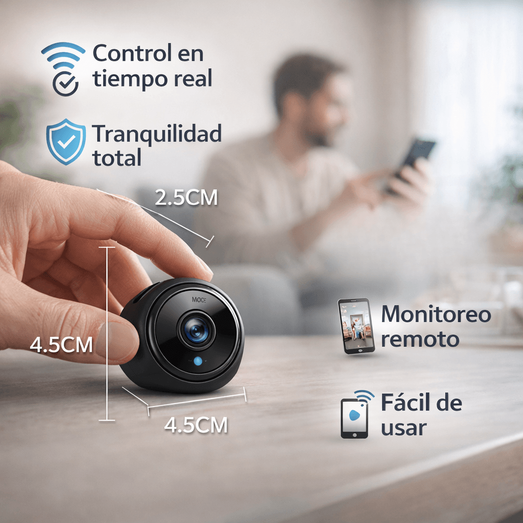 SecureMini Cam - Seguridad en vivo desde tu celular / Oferta Pack 3x2