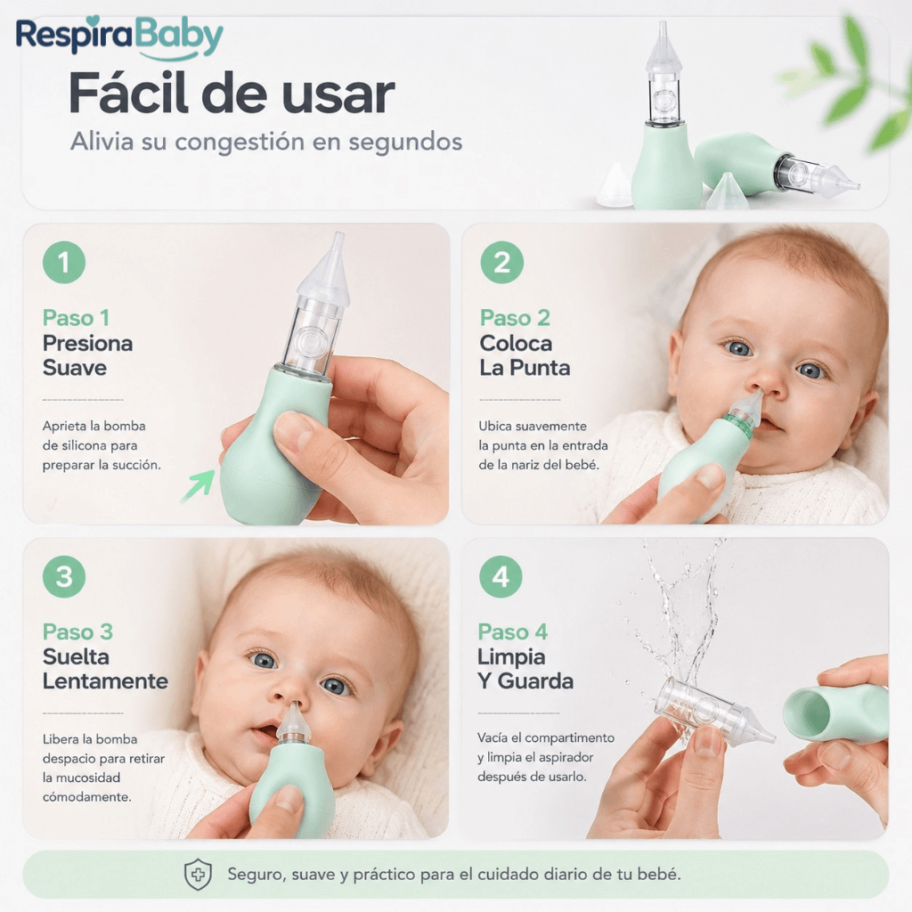 Alivia su nariz en segundos RespiraBaby / Oferta Pack 2 unidades, 2da unidad 50% OFF