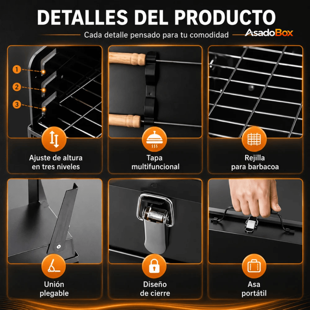 Parrilla plegable para llevar: AsadoBox™ - 2da unidad con 50% OFF