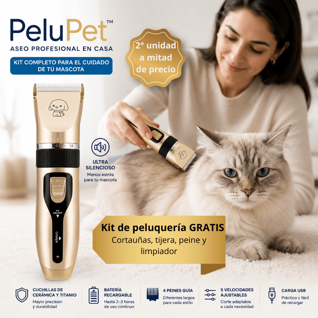 Aseo profesional en casa para tu mascota: PeluPet™ /2da unidad 50%OFF