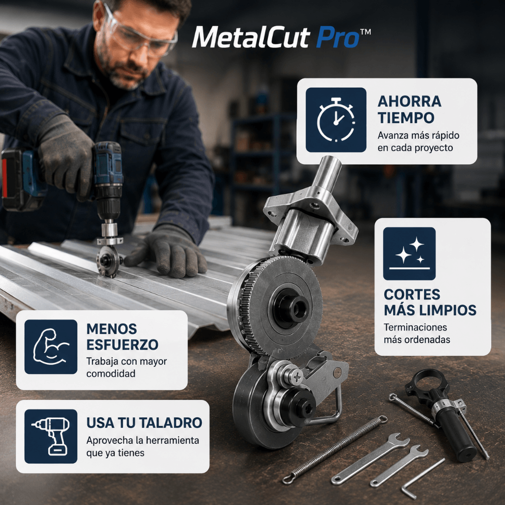 Convierte tu taladro en un cortador de metal rápido y preciso: MetalCut Pro™ /2da unidad 50%OFF