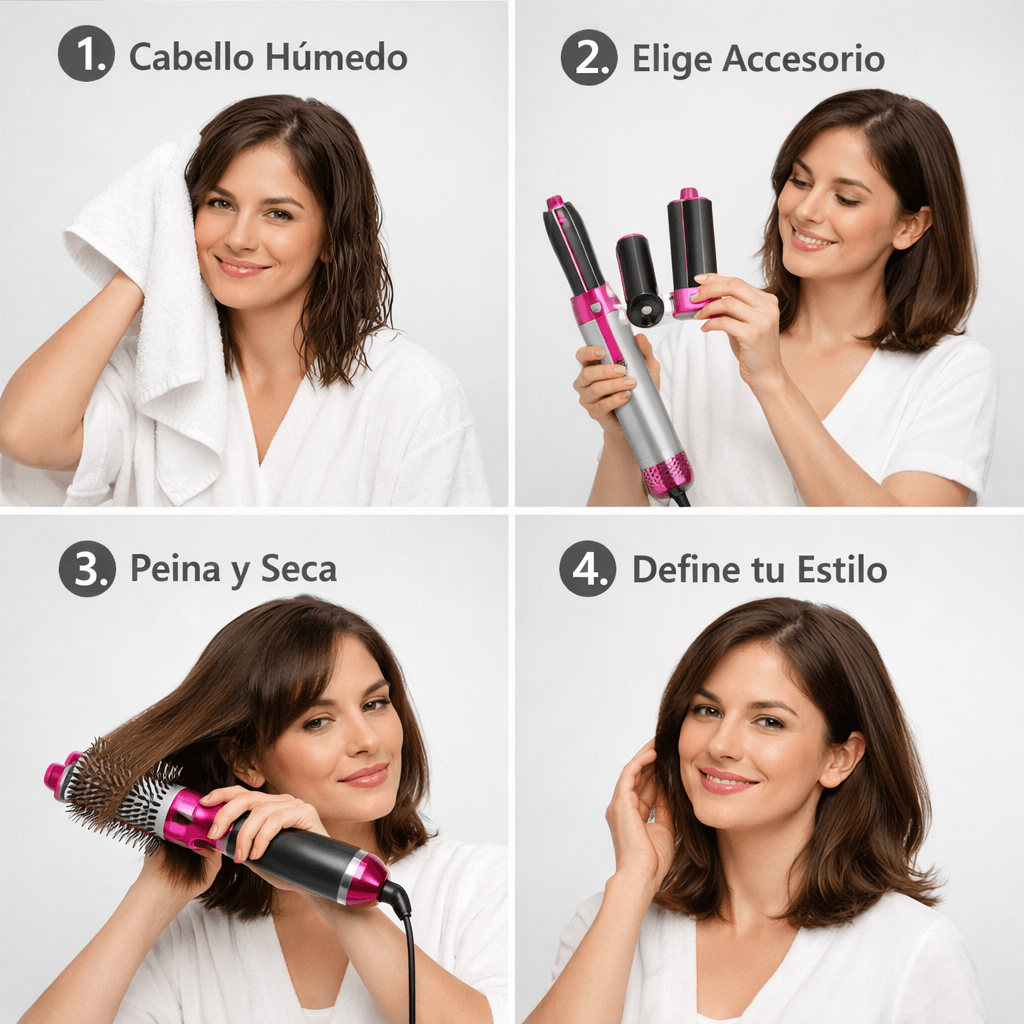 Cepillo secador 5 en 1: Look de peluquería en minutos  / 2da unidad 50% OFF
