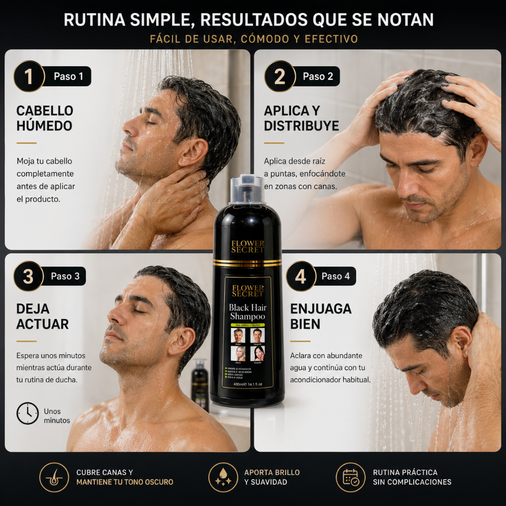 Cubre tus canas en minutos desde casa: Shampoo cubre canas Flower Secret /2da unidad 50% OFF