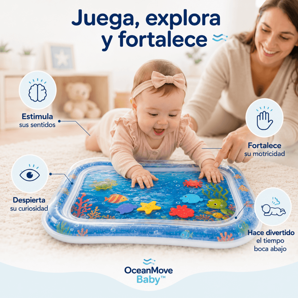 Juega, explora y fortalece. Alfombra Sensorial OceanMove Baby™ - 2da unidad 50%OFF