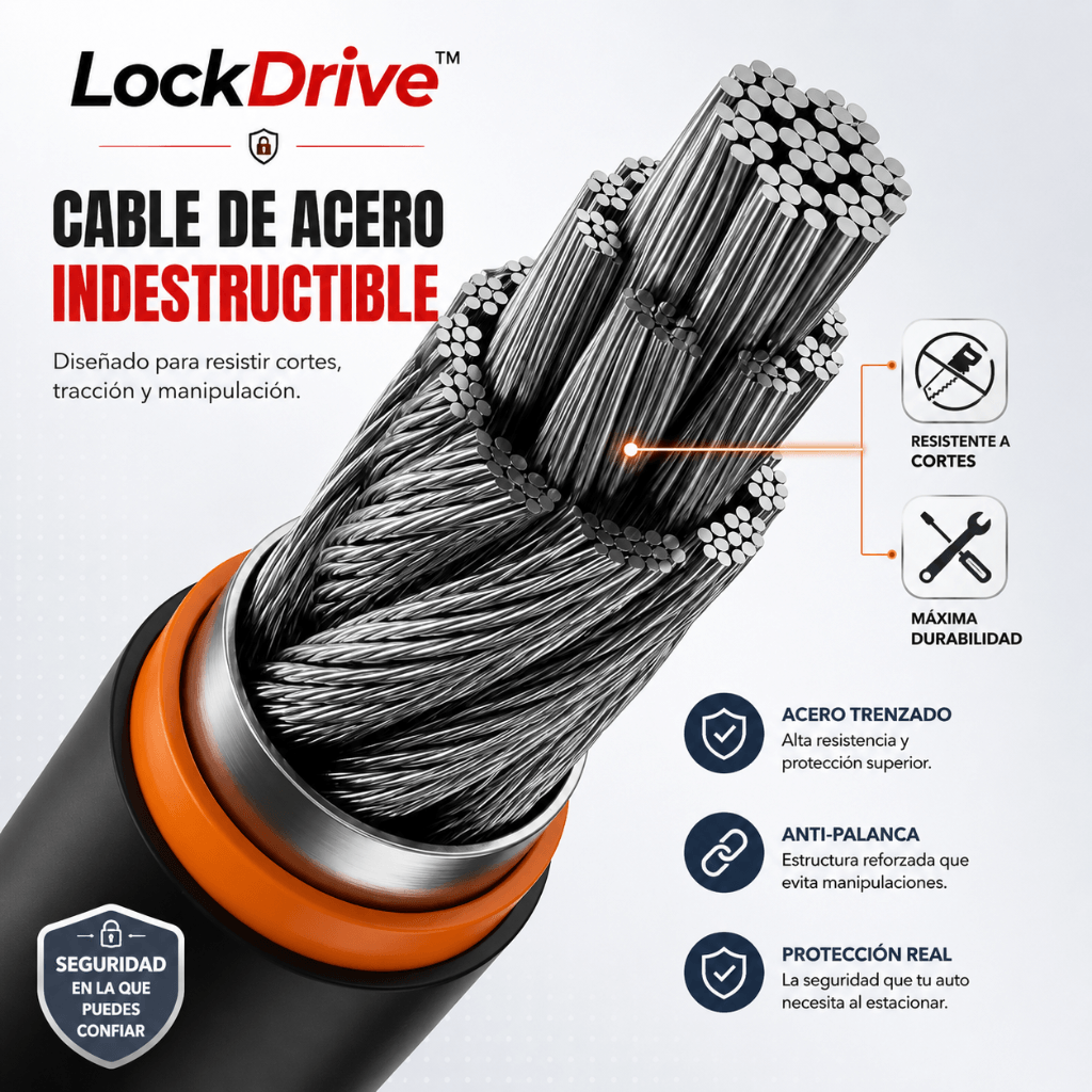 Protege tu auto al estacionar: Traba volante LockDrive™ –  2da unidad 50%OFF