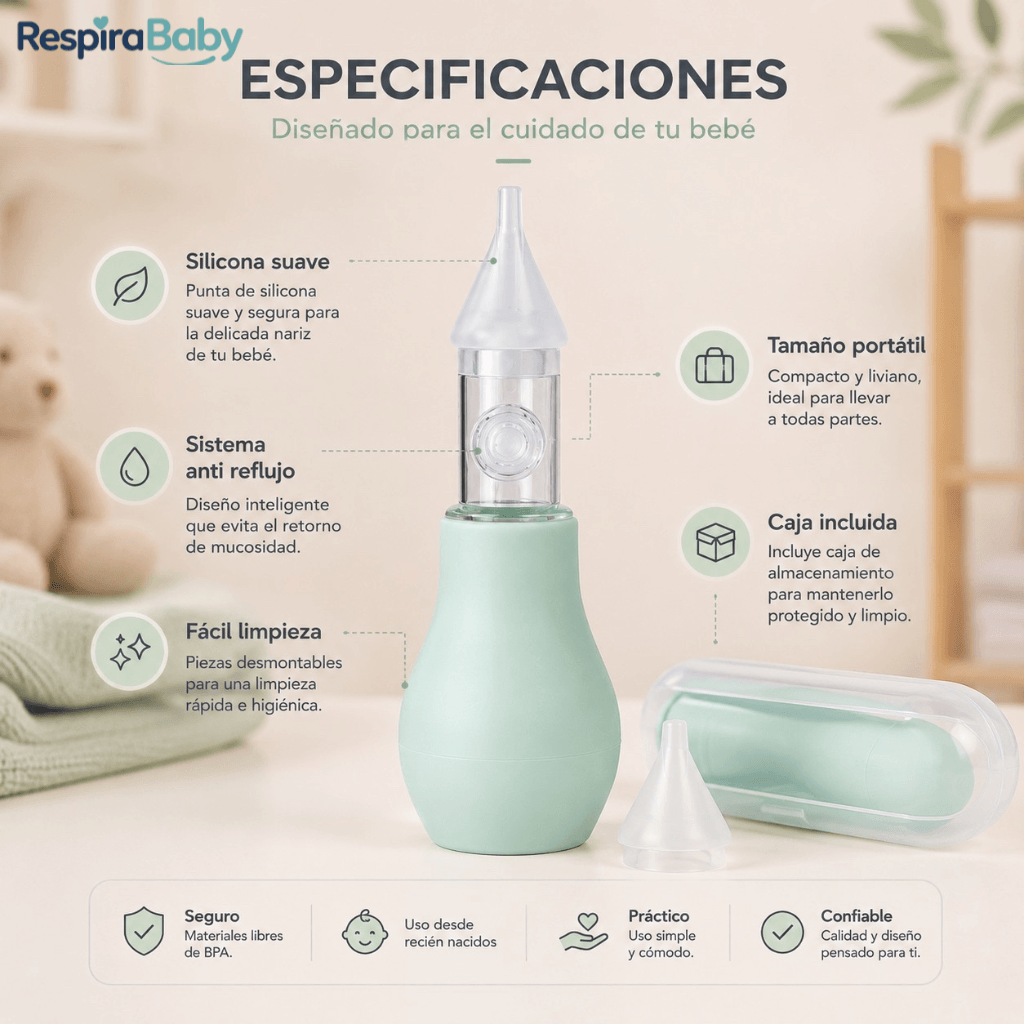 Alivia su nariz en segundos RespiraBaby / Oferta Pack 2 unidades, 2da unidad 50% OFF