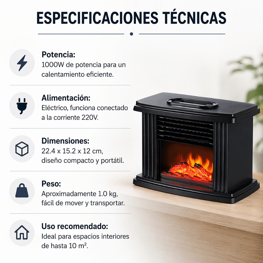 Calor portátil y ambiente acogedor MiniFlame  / 2da unidad 50%OFF