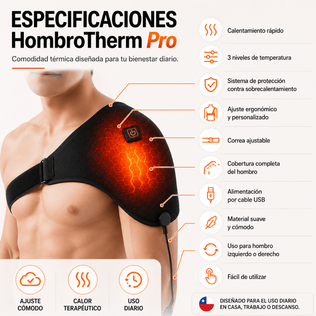 Alivio de calor para hombros cansados y tensos: HombroTherm Pro / 2da unidad 50%OFF