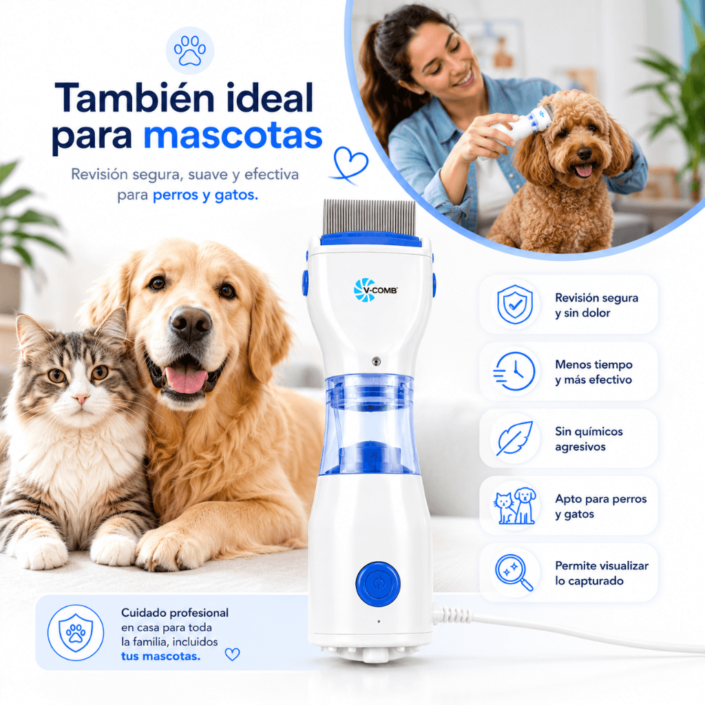 Elimina piojos y liendres rápido y sin químicos: Peine Eléctrico LiendraVac Pro / 2da unidad 50% OFF