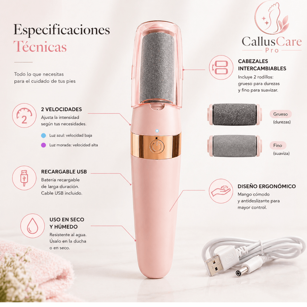Elimina callos de tus pies en minutos: CallusCare Pro/ 2da unidad 50% OFF