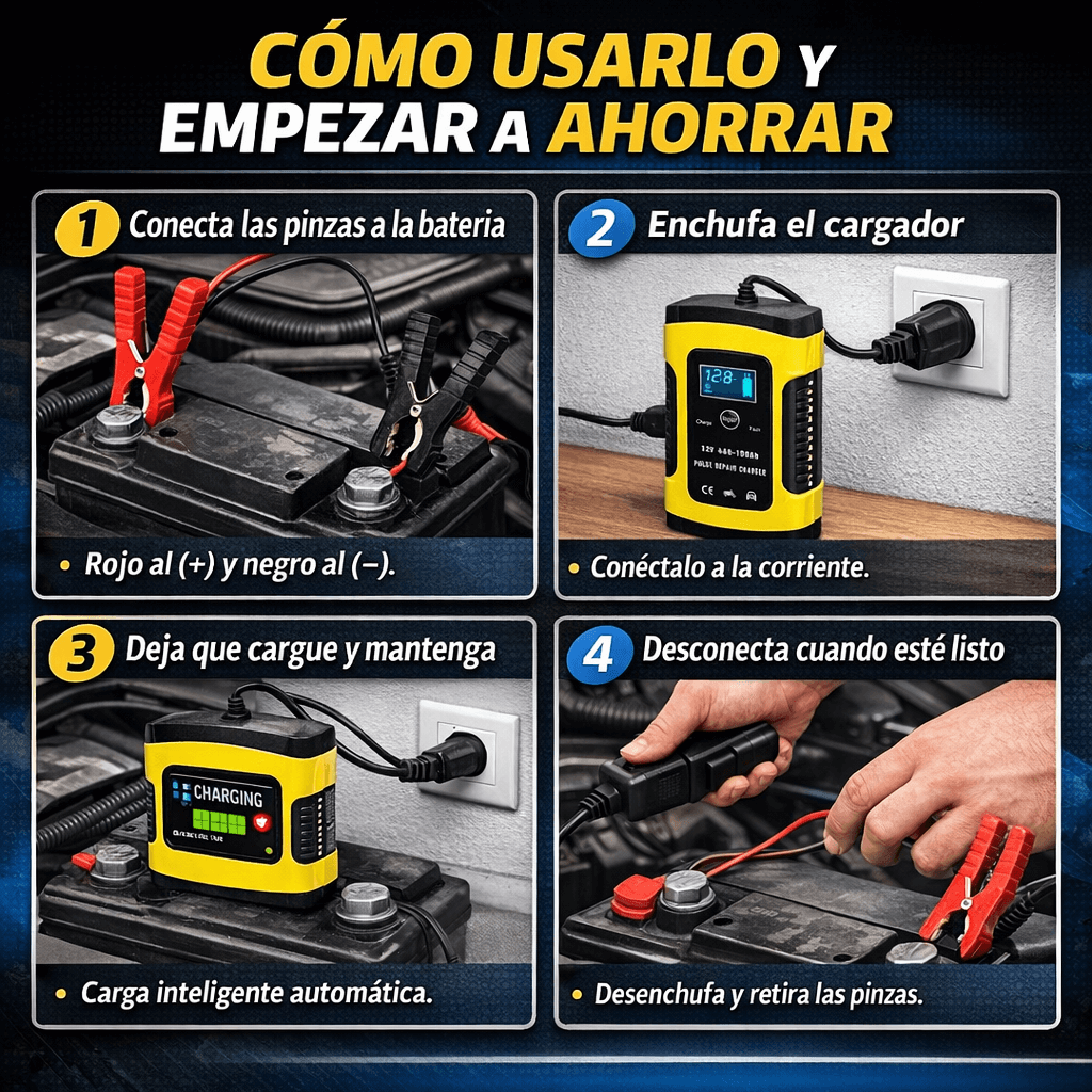 AutoCharge Smart - Protege tu Batería y Ahorra en Cambios Frecuente