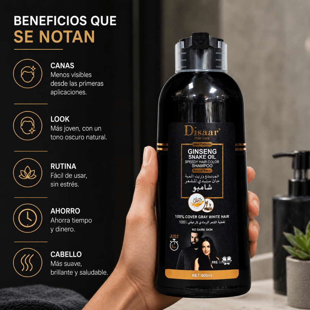 Cubre tus canas en minutos desde casa: Shampoo cubre canas Disaar /2da unidad 50% OFF