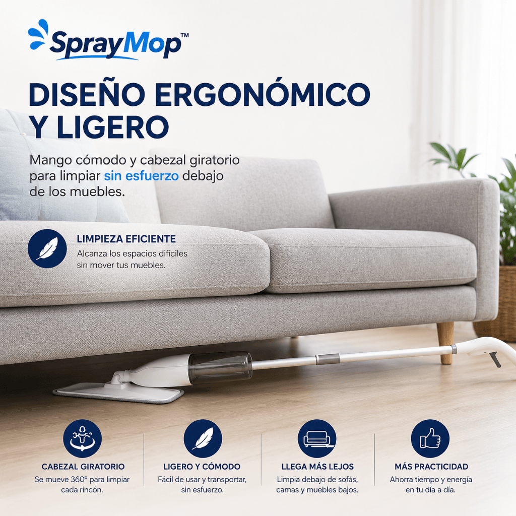 Rocía y limpia sin cargar baldes: SprayMop™ - 2da unidad 50% OFF