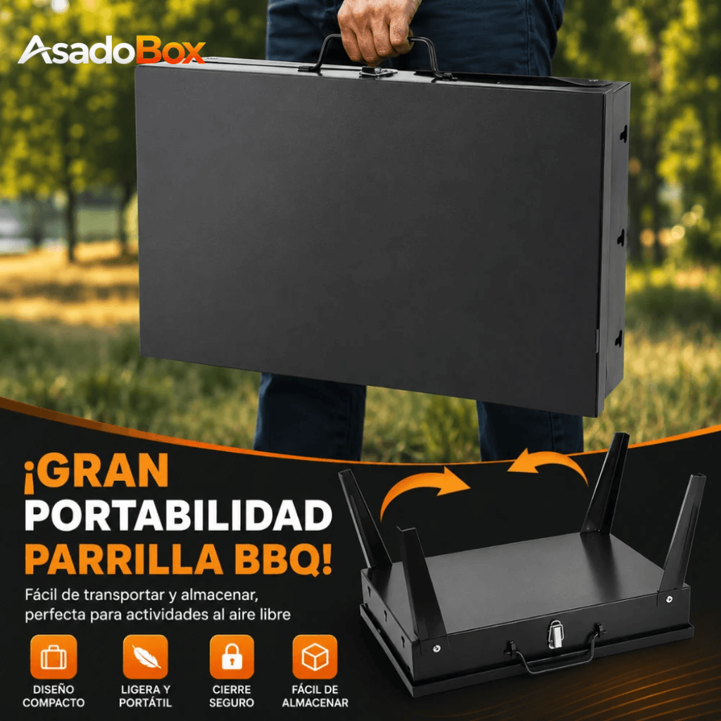 Parrilla plegable para llevar: AsadoBox™ - 2da unidad con 50% OFF