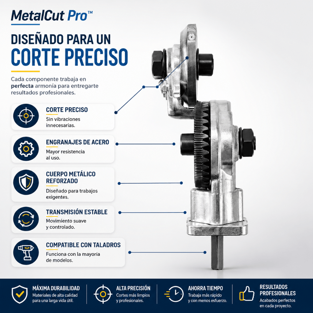 Convierte tu taladro en un cortador de metal rápido y preciso: MetalCut Pro™ /2da unidad 50%OFF