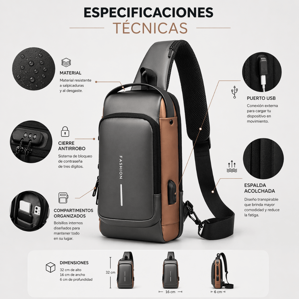 Lleva todo seguro en la ciudad SecureGo Bag /2da unidad 50%OFF