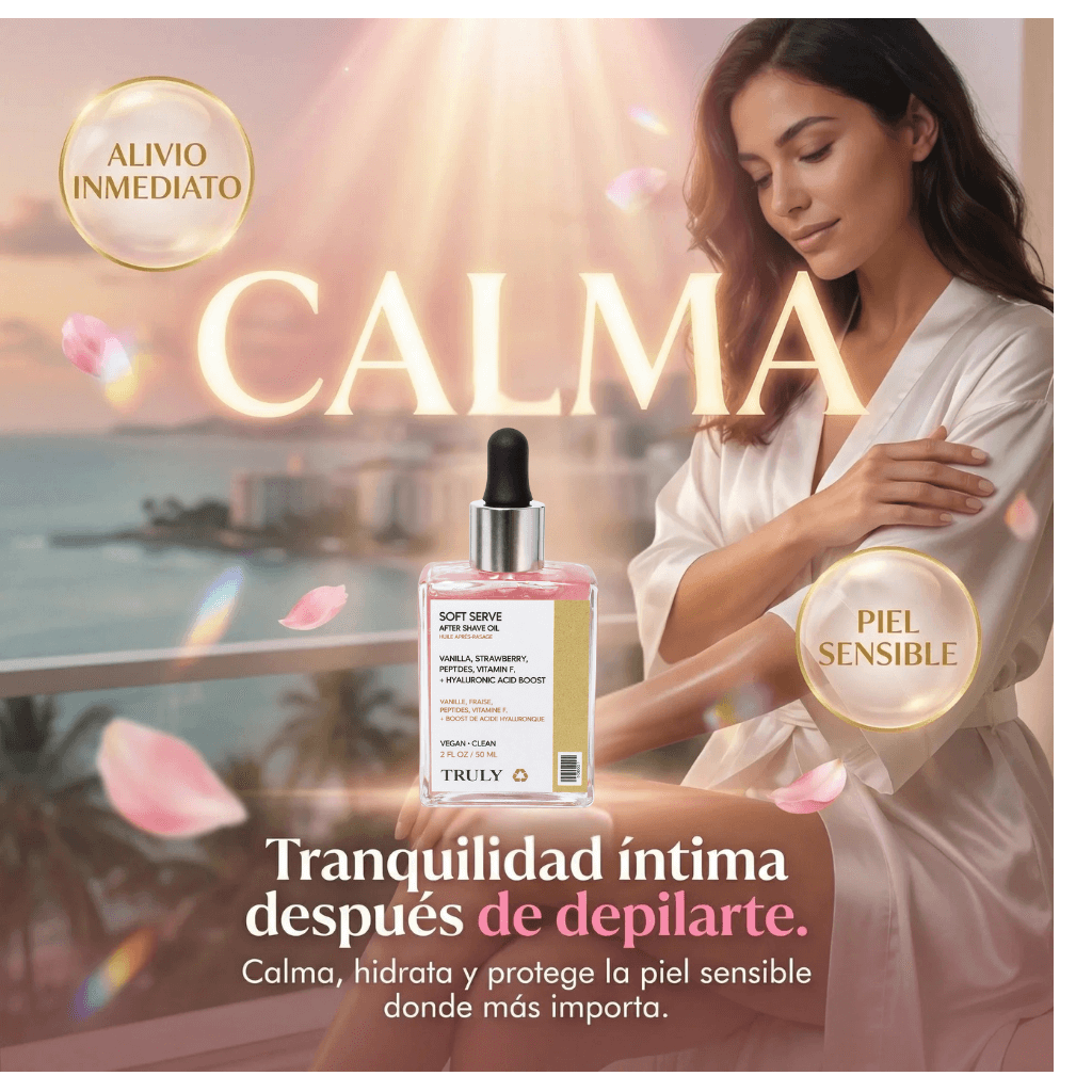 Truly After Shave Oil - Calma e hidrata la piel sensible después de depilarte
