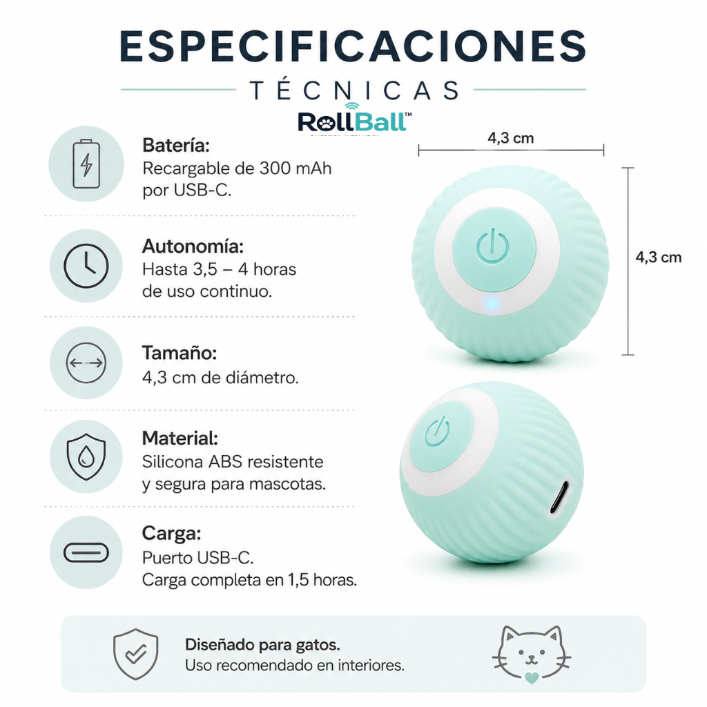 Juego inteligente para gatos RollBall™ – ¡Lleva 2 por el precio de 1!