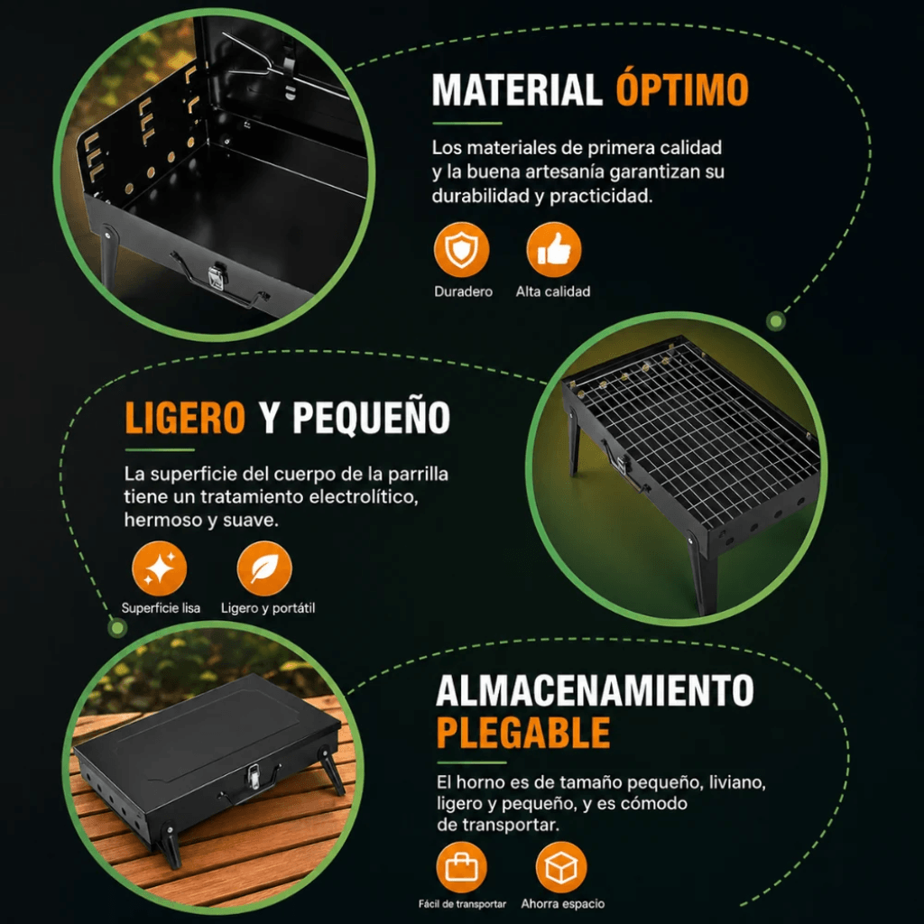 Parrilla plegable para llevar: AsadoBox™ - 2da unidad con 50% OFF