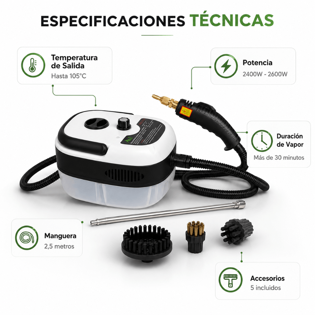 Limpieza Profunda con Vapor: VaporMax Pro / 2da unidad 50% OFF