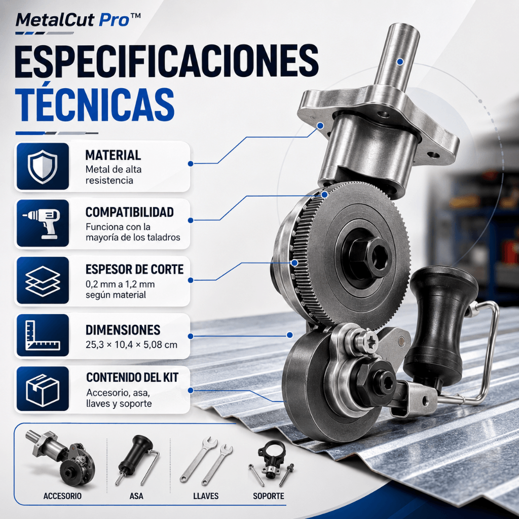 Convierte tu taladro en un cortador de metal rápido y preciso: MetalCut Pro™ /2da unidad 50%OFF